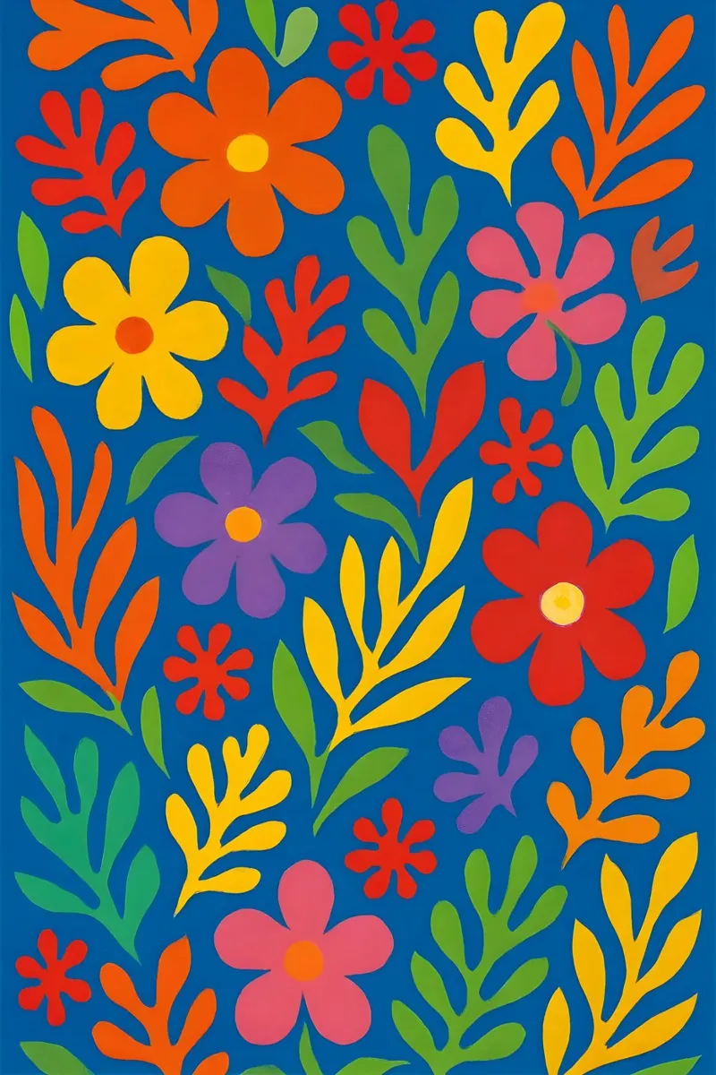 Happy Flowers poster with aluminum frame by Sunflower Soul Studio