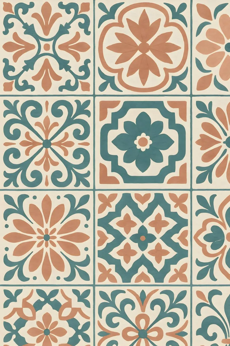 Mediterranean Tiles pellicola backlit da Sunflower Soul Studio