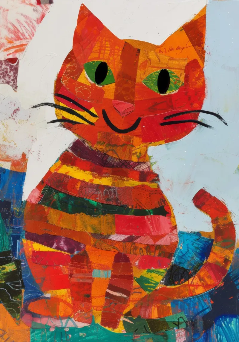 Katzen-Collage Leinwand von erdengut