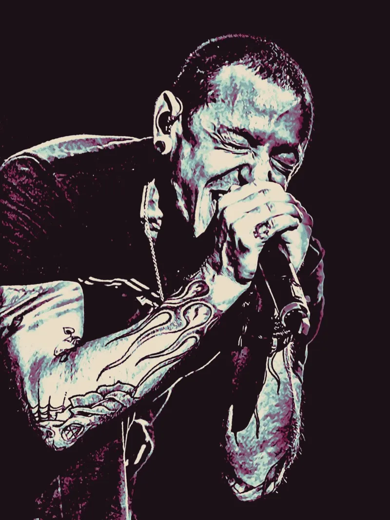 chester bennington scream 3 art pellicola backlit da music soul