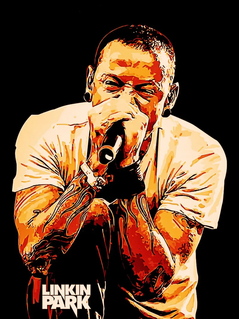 chester bennington scream 2 art pellicola backlit da music soul