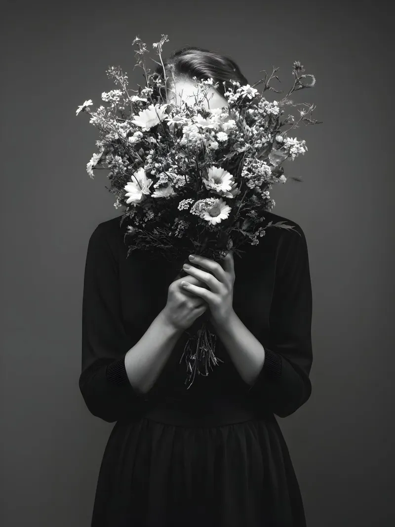 Floral Manifesting poster with plastic frame by Mononoir
