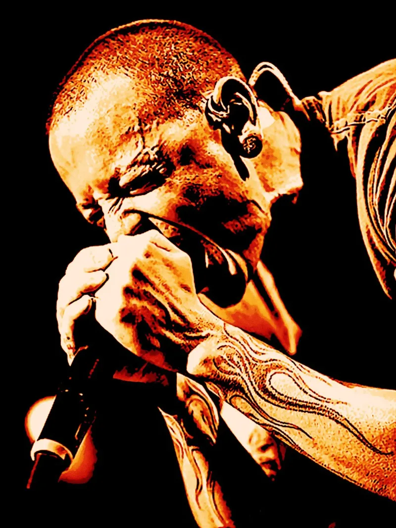 2 urla chester bennington art pellicola backlit da music soul