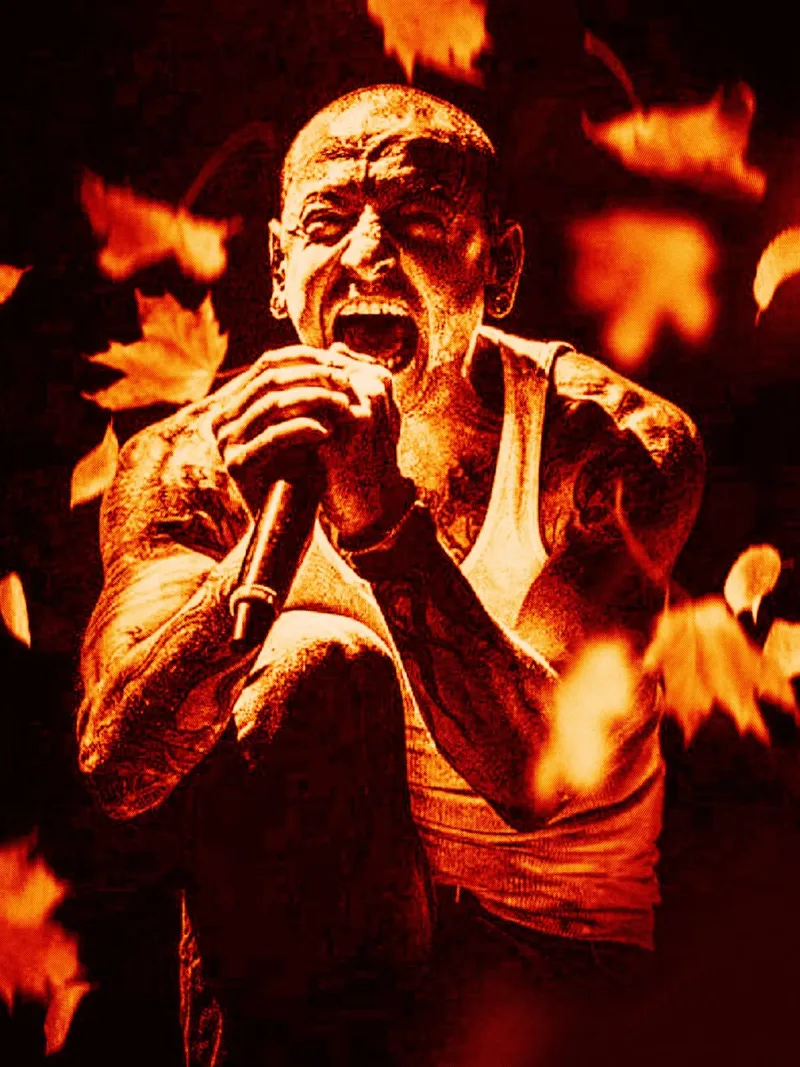 1 urlo chester bennington art carta hahnemühle da music soul