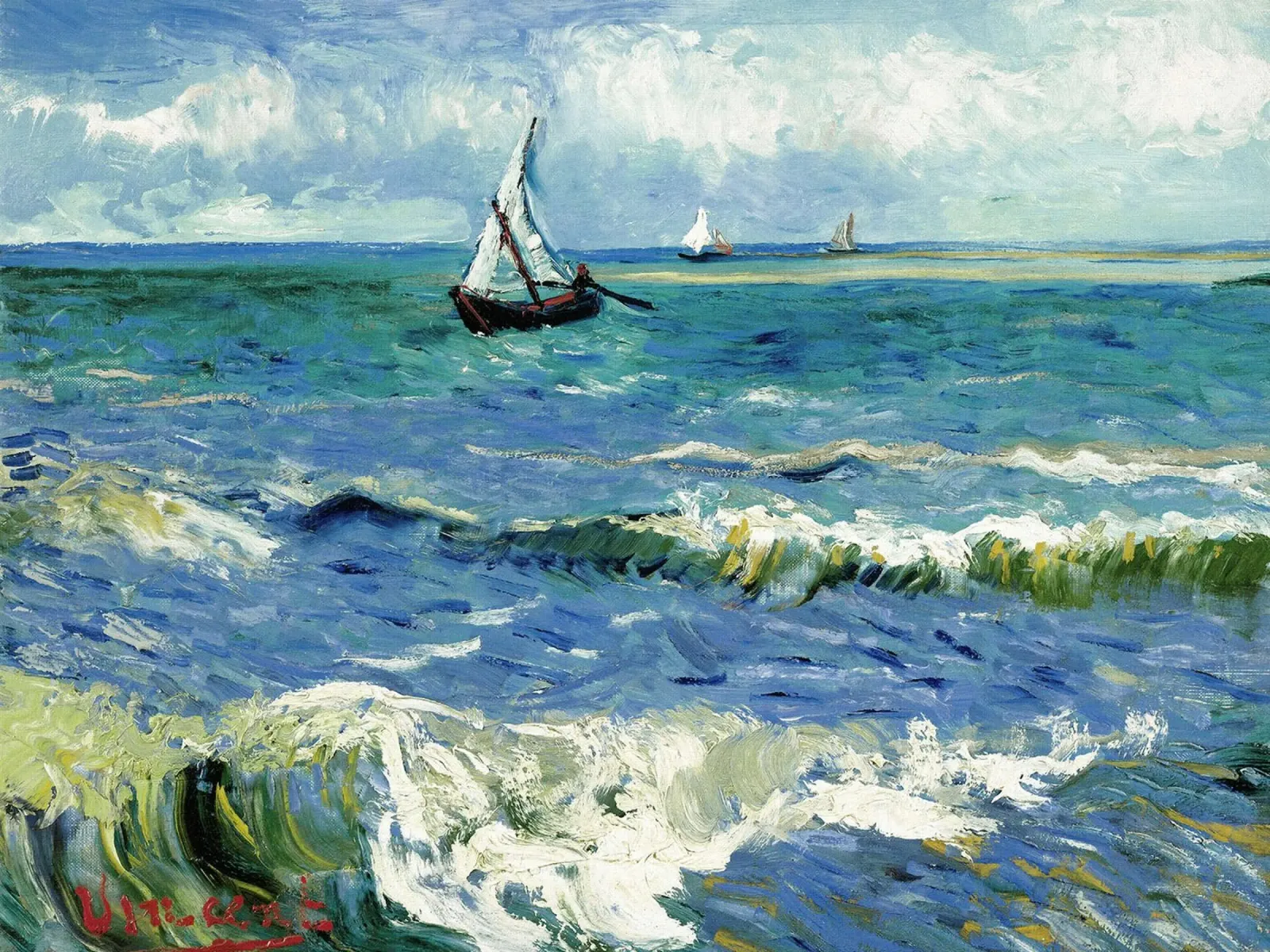 Il mare - Vincent van Gogh carta hahnemühle da Sylviepaint