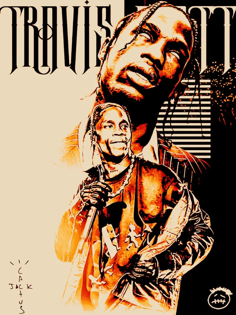 travis scott rapper arte pellicola backlit da music soul