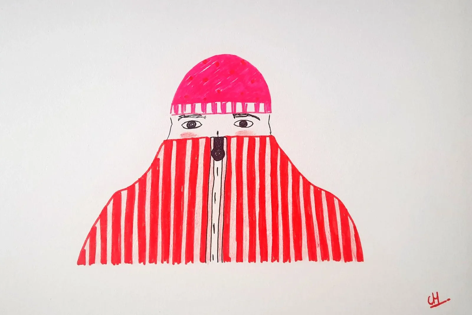 Man in red canvas by Cohe studio