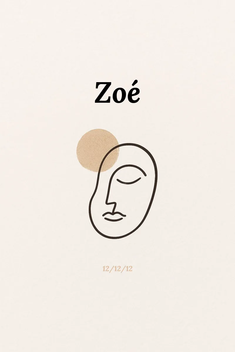 Zoé – Affiche de naissance arty personnalisable poster de So Cute Land - Affiches et posters