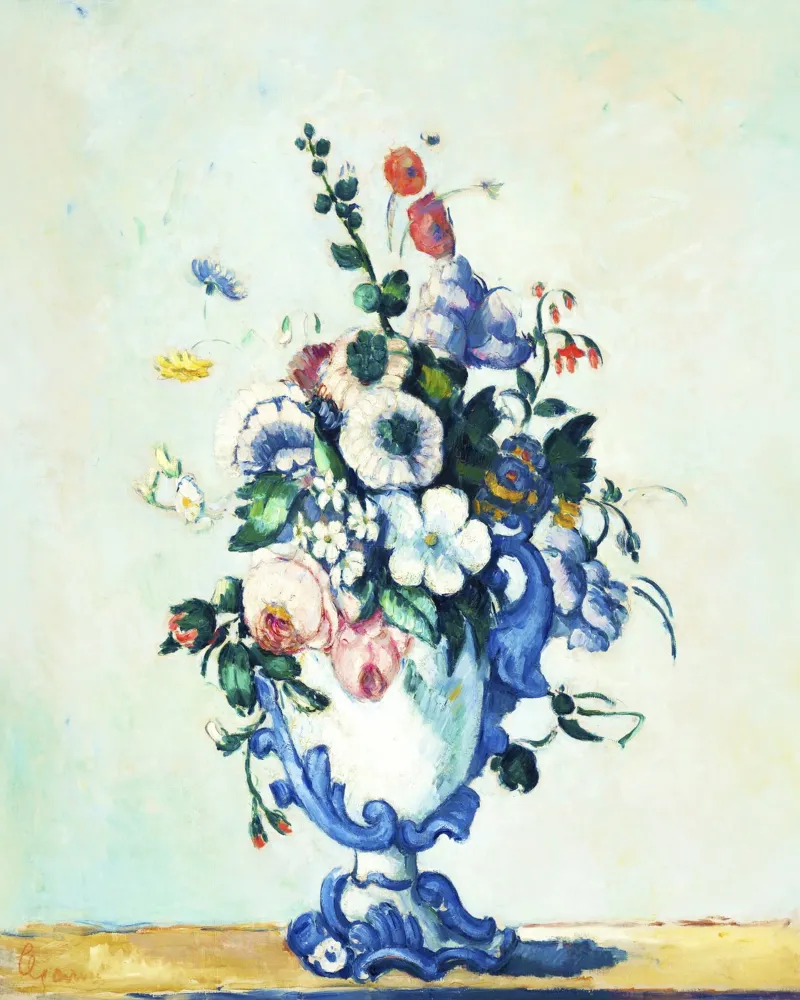 Vaso rococò (1876) di Paul Cézanne pellicola backlit da Venus Art