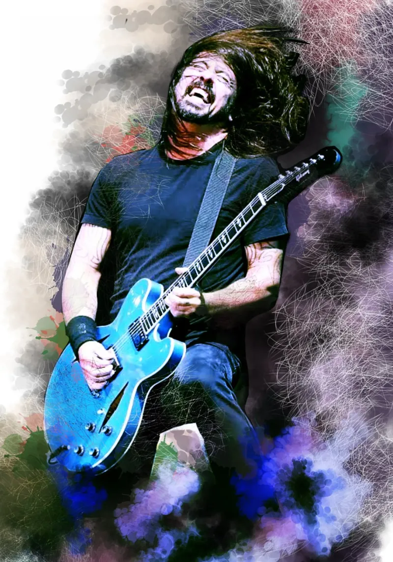 Dave Grohl art pellicola backlit da Lembayung art