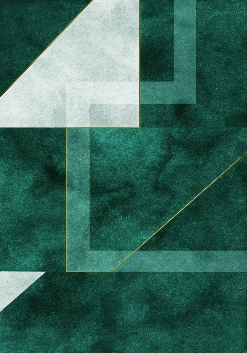 abstract geometric green art pellicola backlit da vintageshop