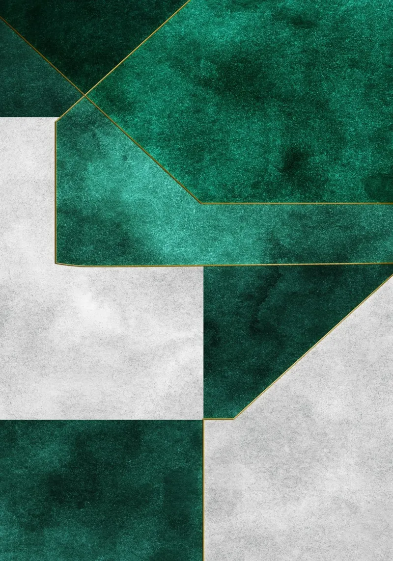 abstract geometric green art 1 pellicola backlit da vintageshop