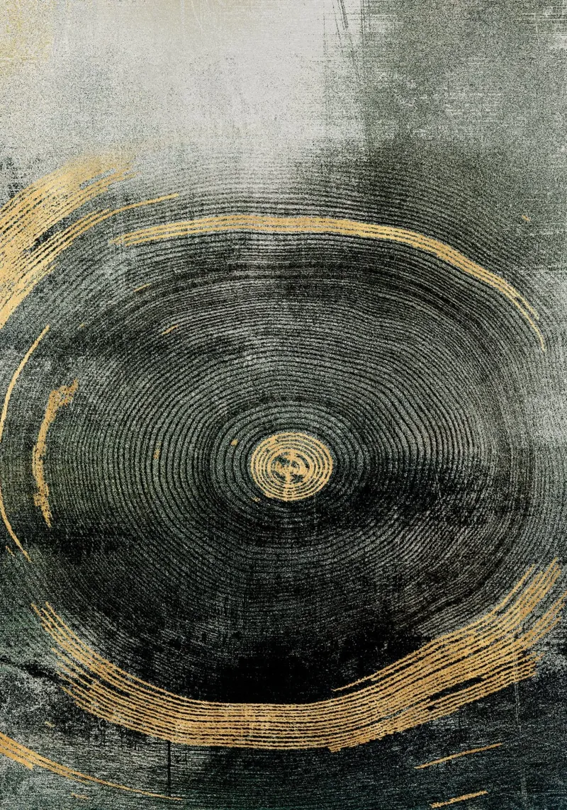 golden circular effect art carta hahnemühle da vintageshop