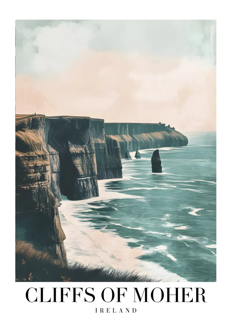 Cliffs of Moher Ierland - Kunstdruk van kustlandschap canvas van homdeco