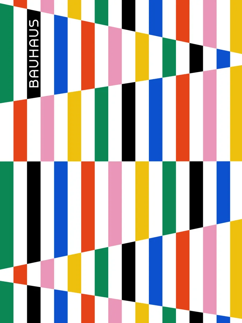 Modello di linea Bauhaus - Design grafico colorato pellicola backlit da Studio Vibe