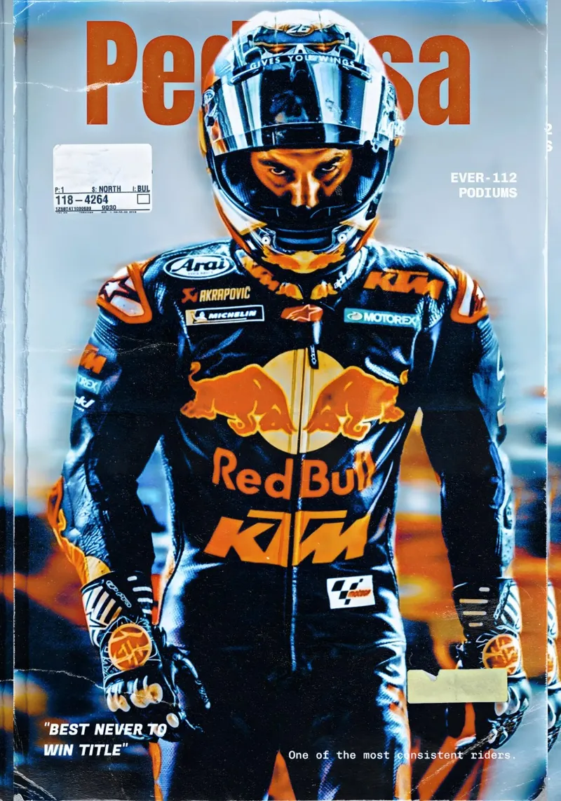 Dani Pedrosa poster con telaio in plastica da Low poly art