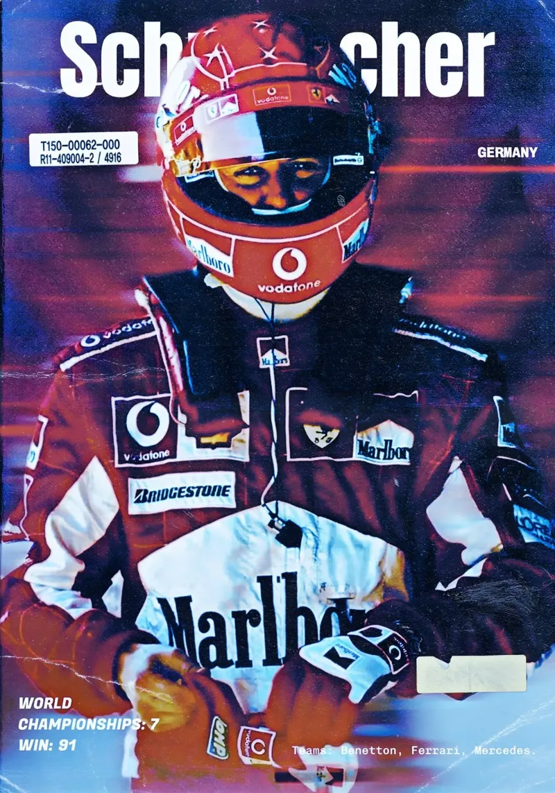 Michael Schumacher pellicola backlit da Low poly art