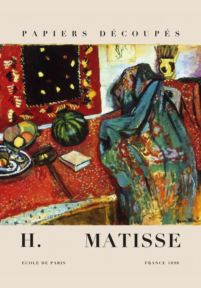 H. Matisse Natura morta interna - Stampa mostra fauvista poster con telaio in plastica da homdeco