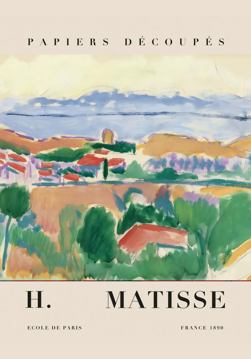 H. Matisse Zuid-Frankrijk landschap - Fauvistische kunstdruk canvas met Baklijst van homdeco