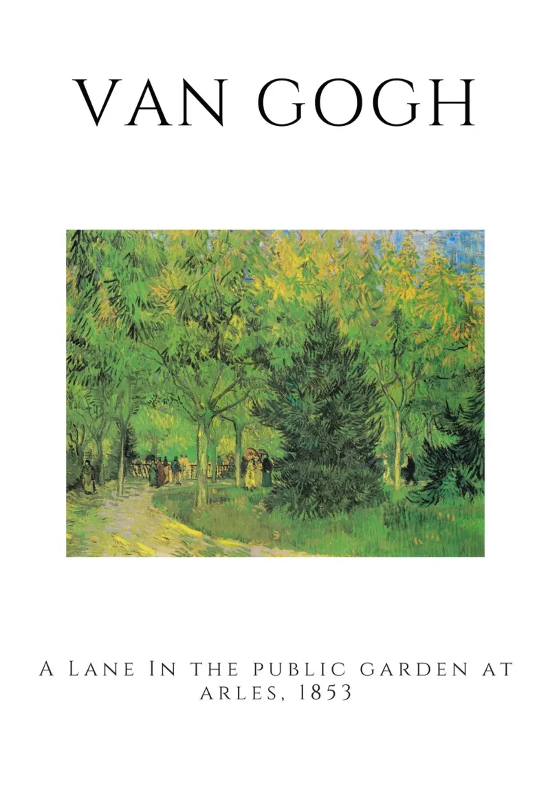 Van Gogh steegje in tuin in Arles - Post-Impressionistische prent canvas met Baklijst van homdeco