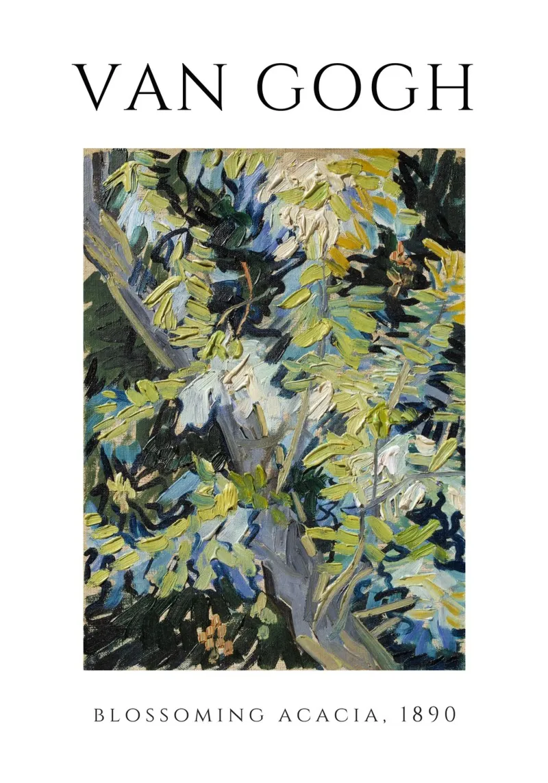 L'acacia in fiore di Van Gogh, 1890 - Natura Post-Impressioni poster da homdeco