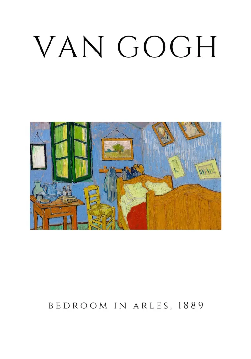 La camera da letto di Van Gogh ad Arles, 1889 - Inter post-impressionista tela con Cornice a cassetta da homdeco