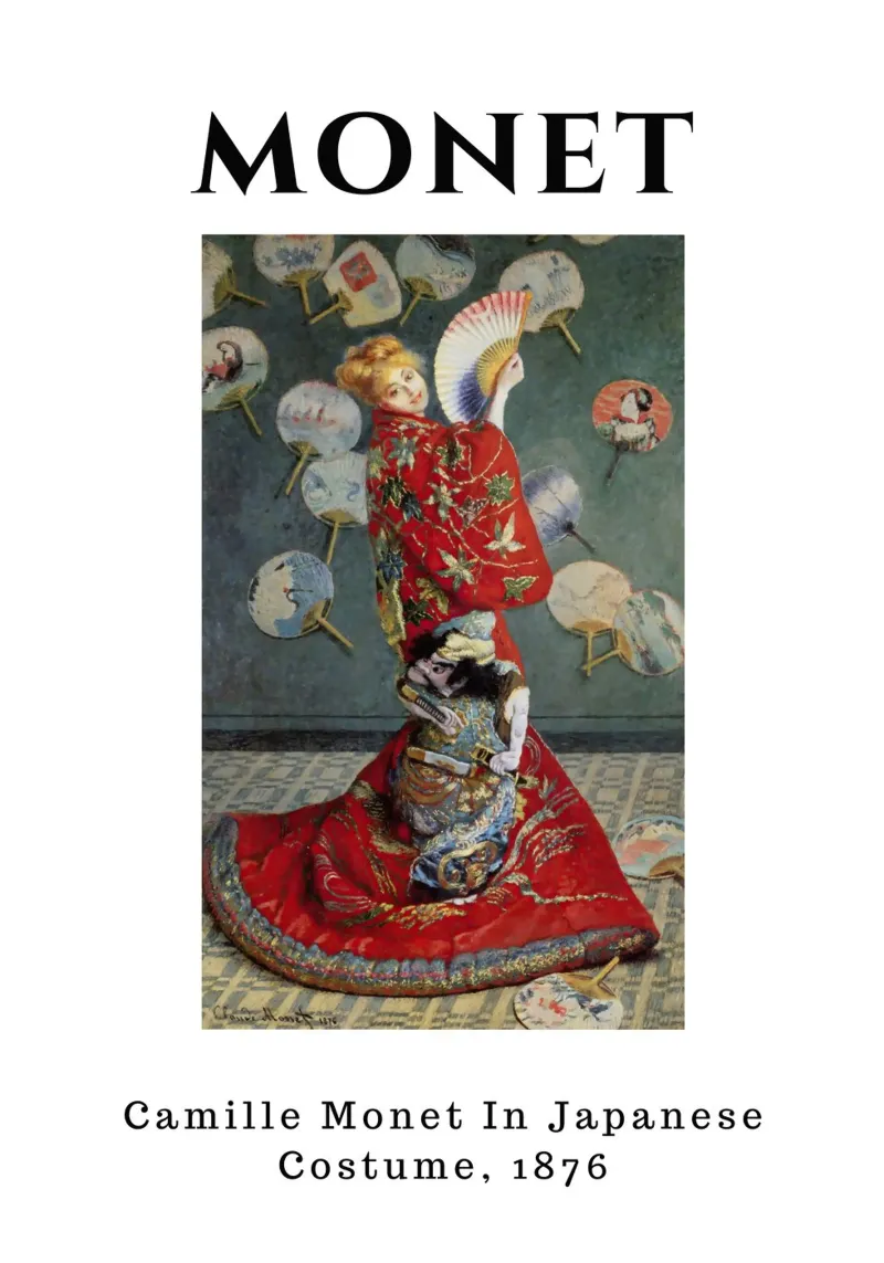 Camille in kimono di Monet, 1876 - Japonisme Impressionist Ar poster da homdeco