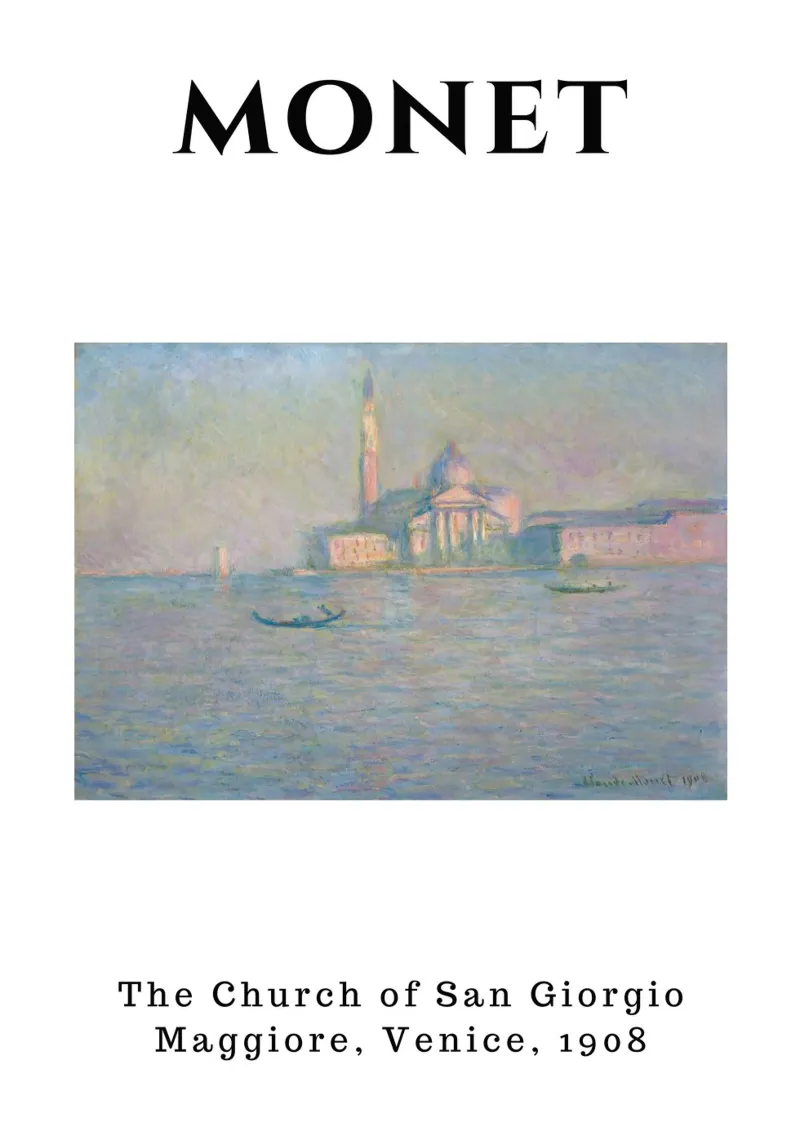 Monet's San Giorgio Maggiore, Venice, 1908 - Impressionist C pellicola backlit da homdeco
