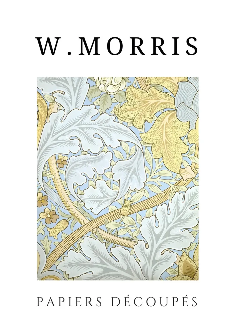 W. Carte da taglio Morris: Motivo floreale a foglie d'acanto poster da homdeco