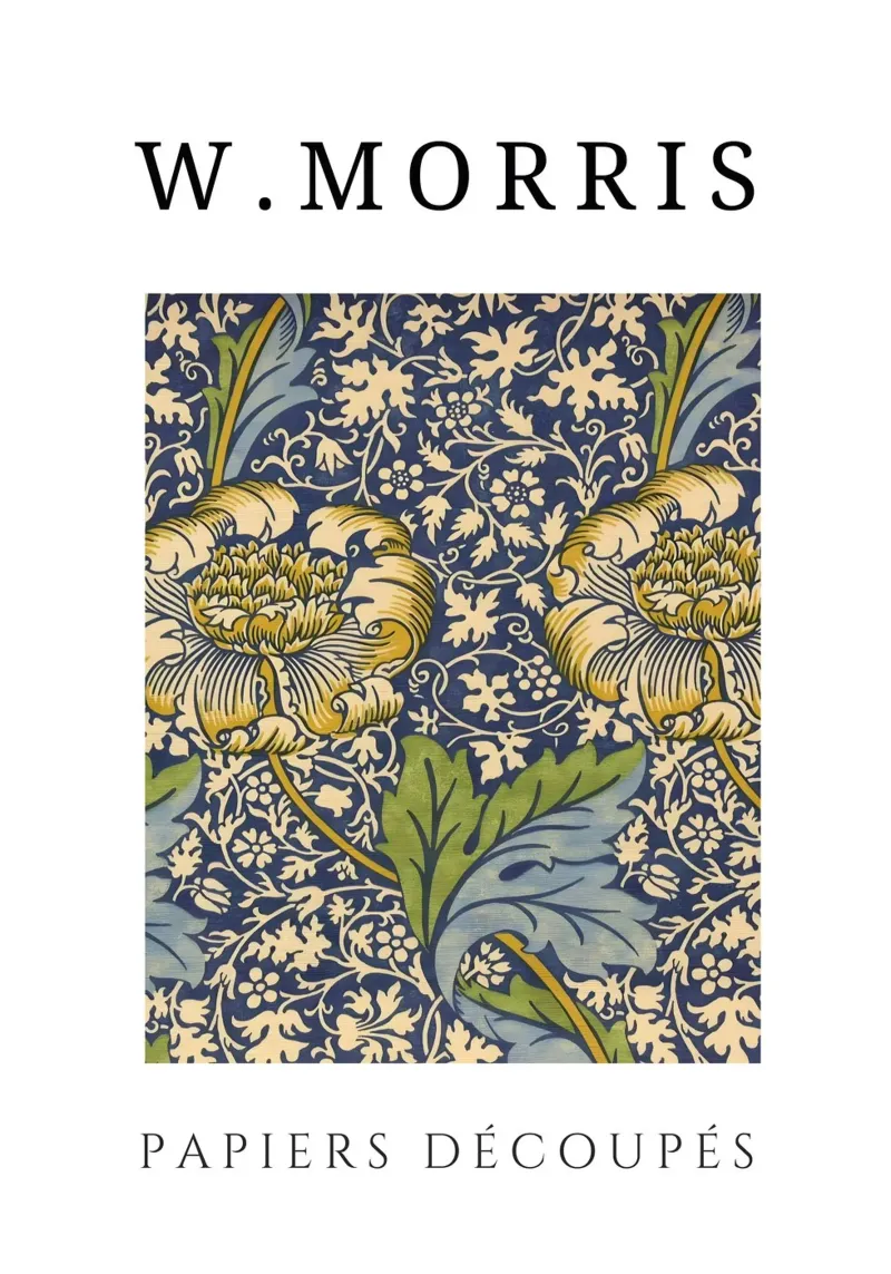 W. Carte da taglio Morris: Modello floreale giallo Pimpernel pellicola backlit da homdeco