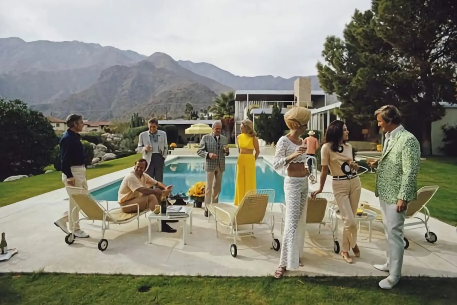 Festa a bordo piscina - Slim Aarons pellicola backlit da COMEBACKSHOP