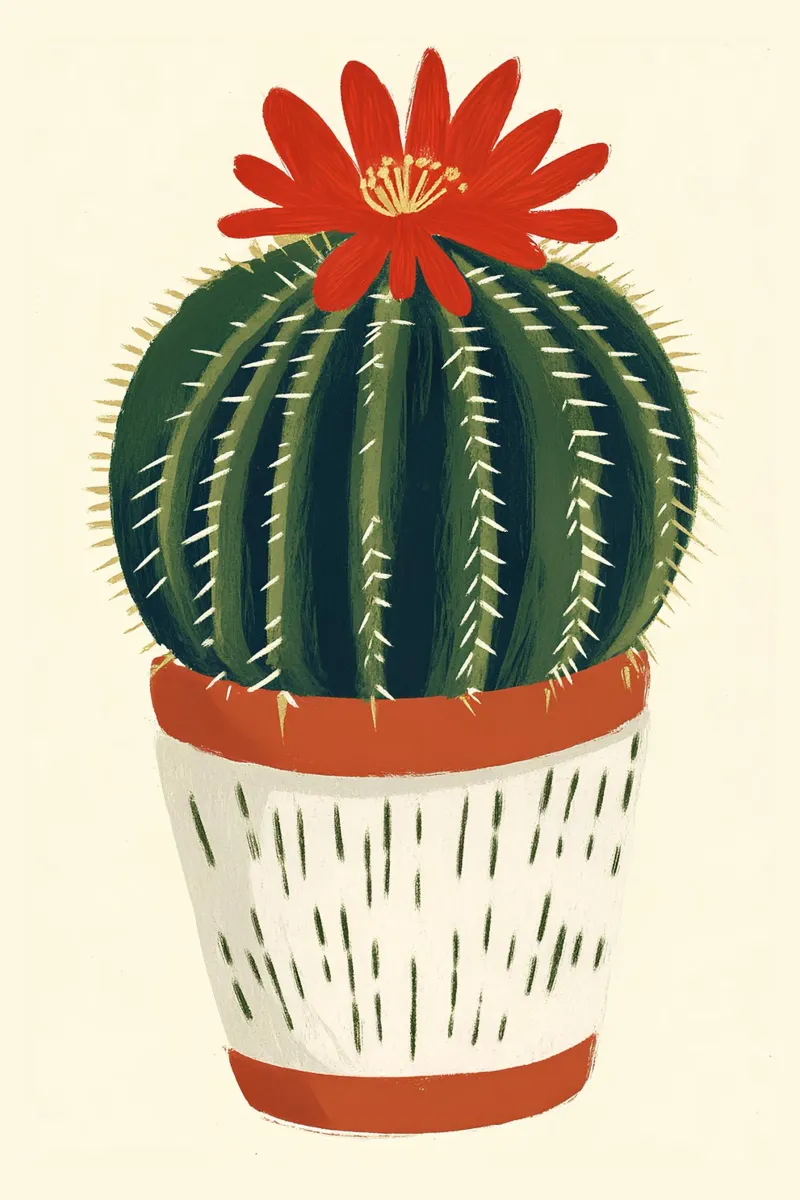Cactus rotondo pellicola backlit da Curious Canvas