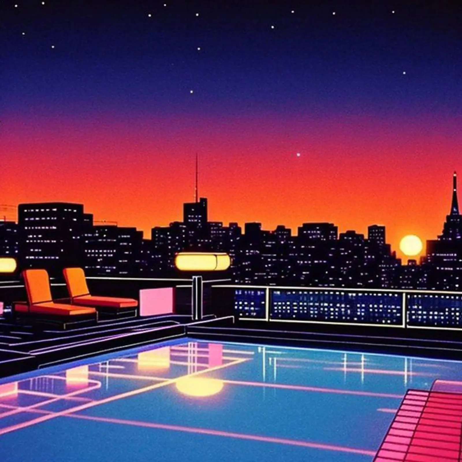 Hiroshi Nagai Sky Pool Night carta hahnemühle da THE CAROLINE