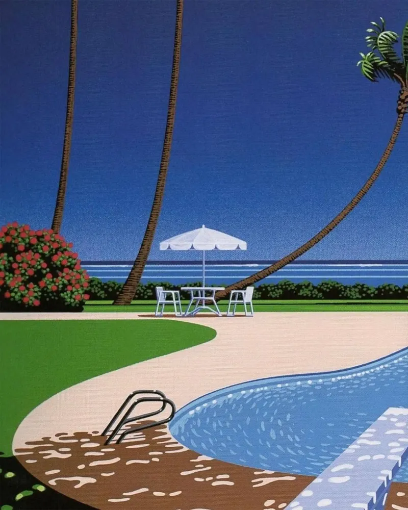 Piscina sulla spiaggia Hiroshi Nagai carta hahnemühle da THE CAROLINE