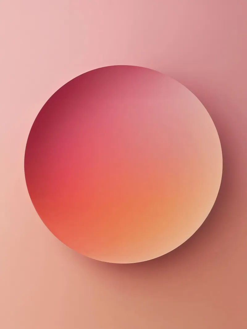 Sunset Sphere, Focus, Abstract 3D Sphere, Orange, Pink poster with wooden frame by RB-Digital-Paintings