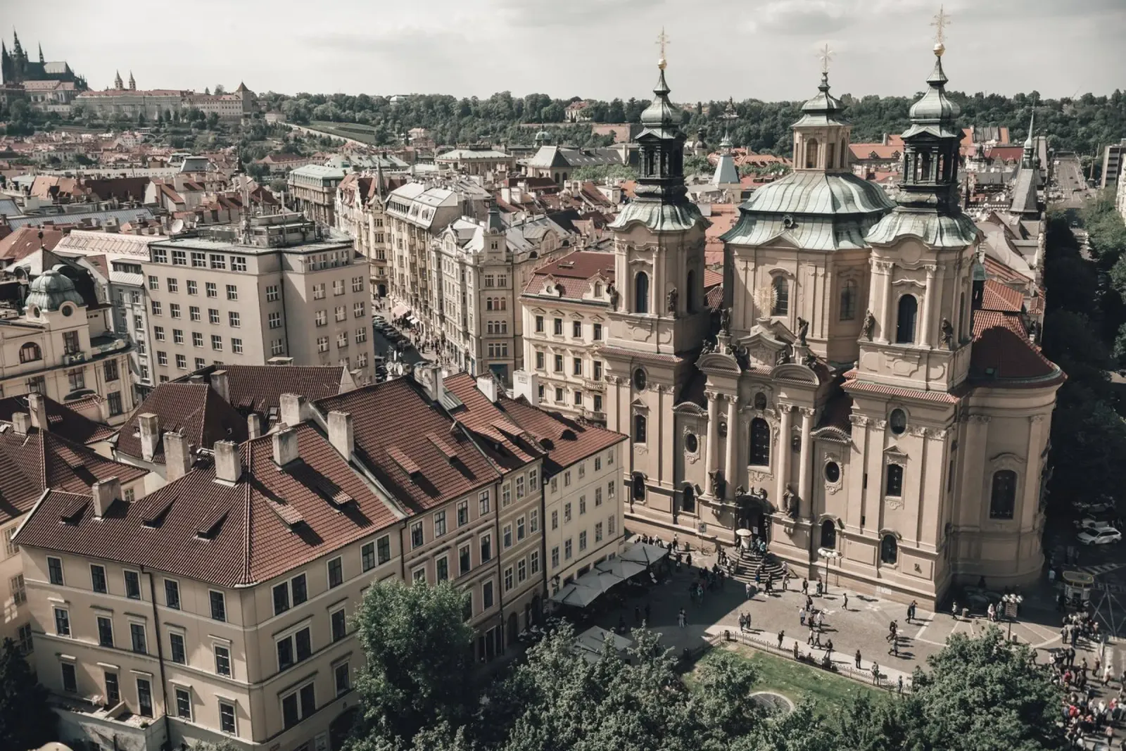 Golden Rooftops of Prague hahnemühle by Wanderlust Vibes