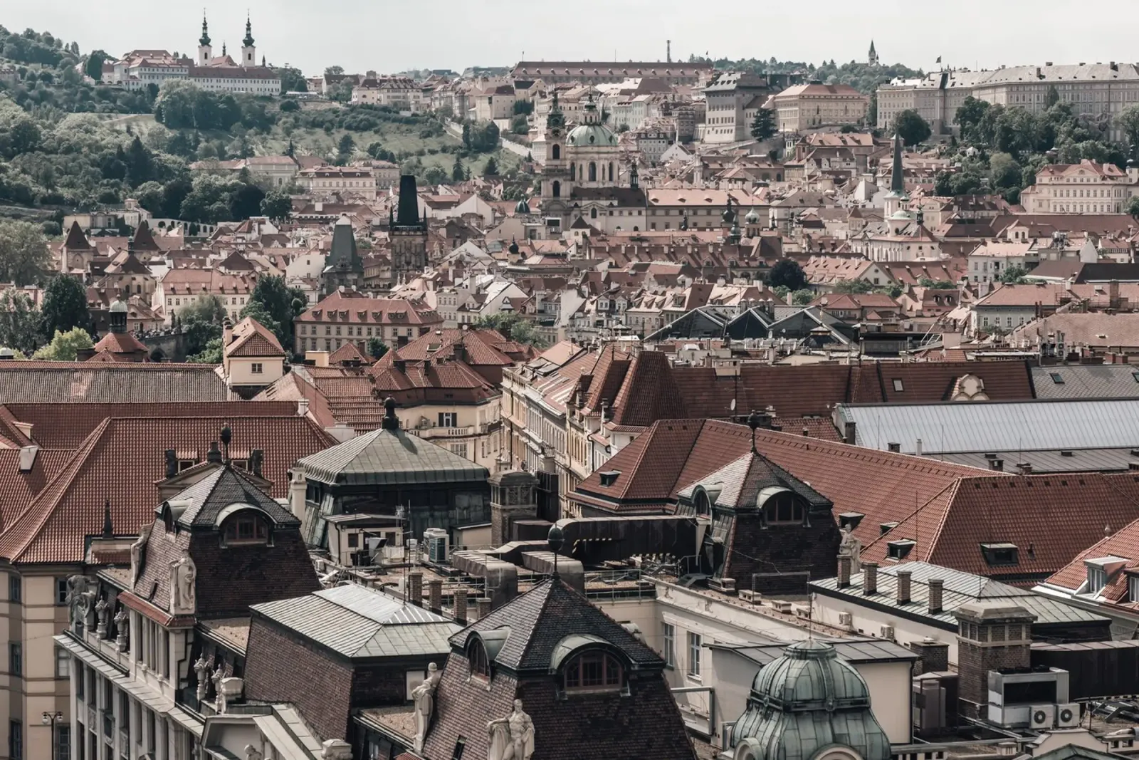 Golden Rooftops of Prague hahnemühle by Wanderlust Vibes