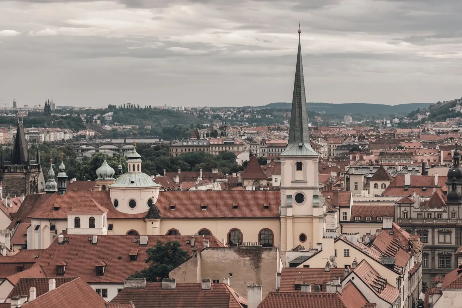 Golden Rooftops of Prague hahnemühle by Wanderlust Vibes