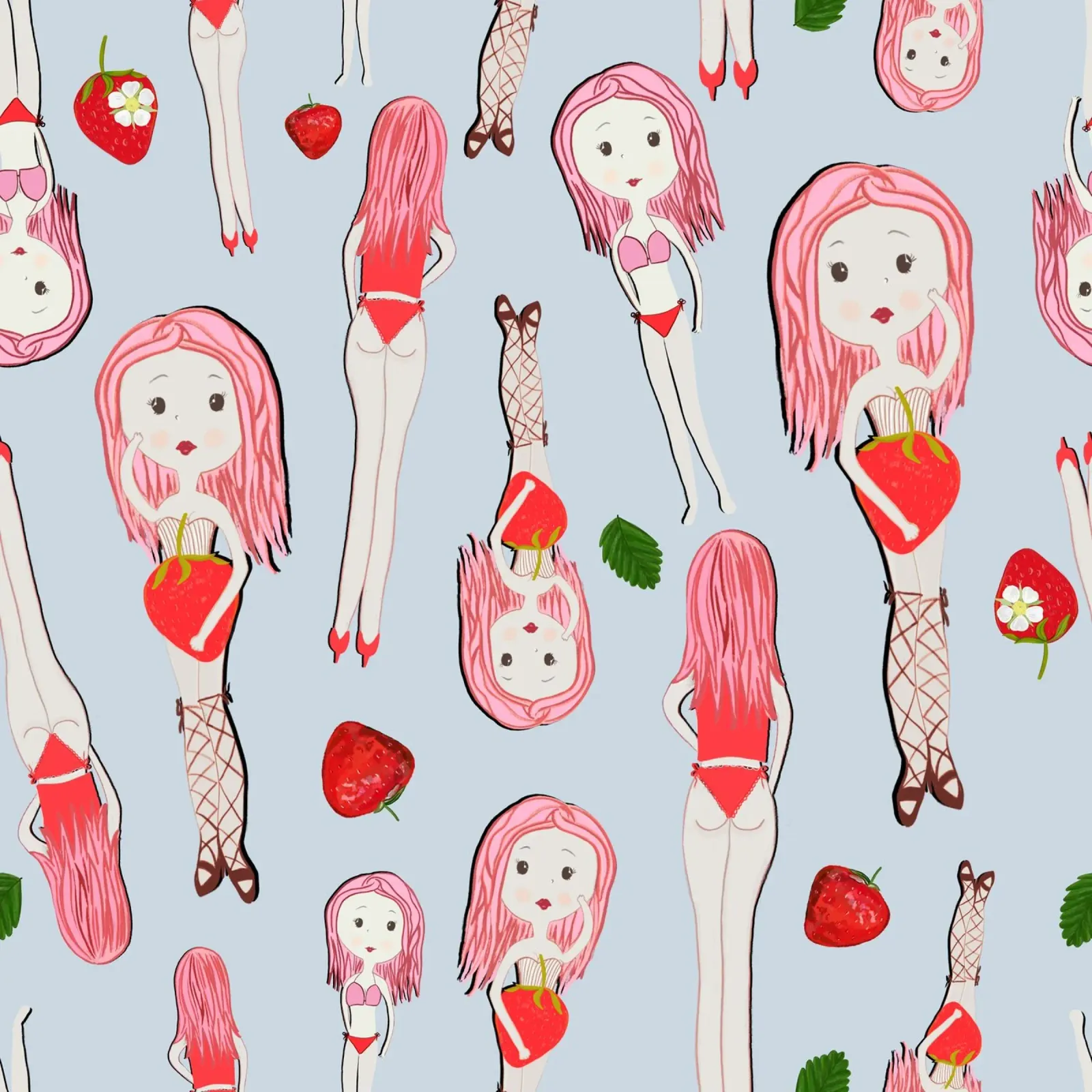 Le ragazze fragola in vacanza plexiglass da gulsengunel