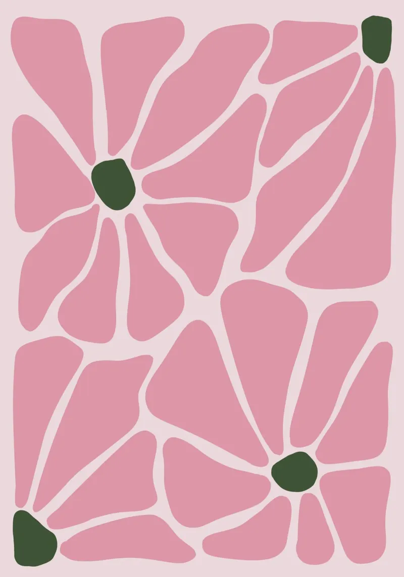 Fiori rosa astratti plexiglass da Sixmai