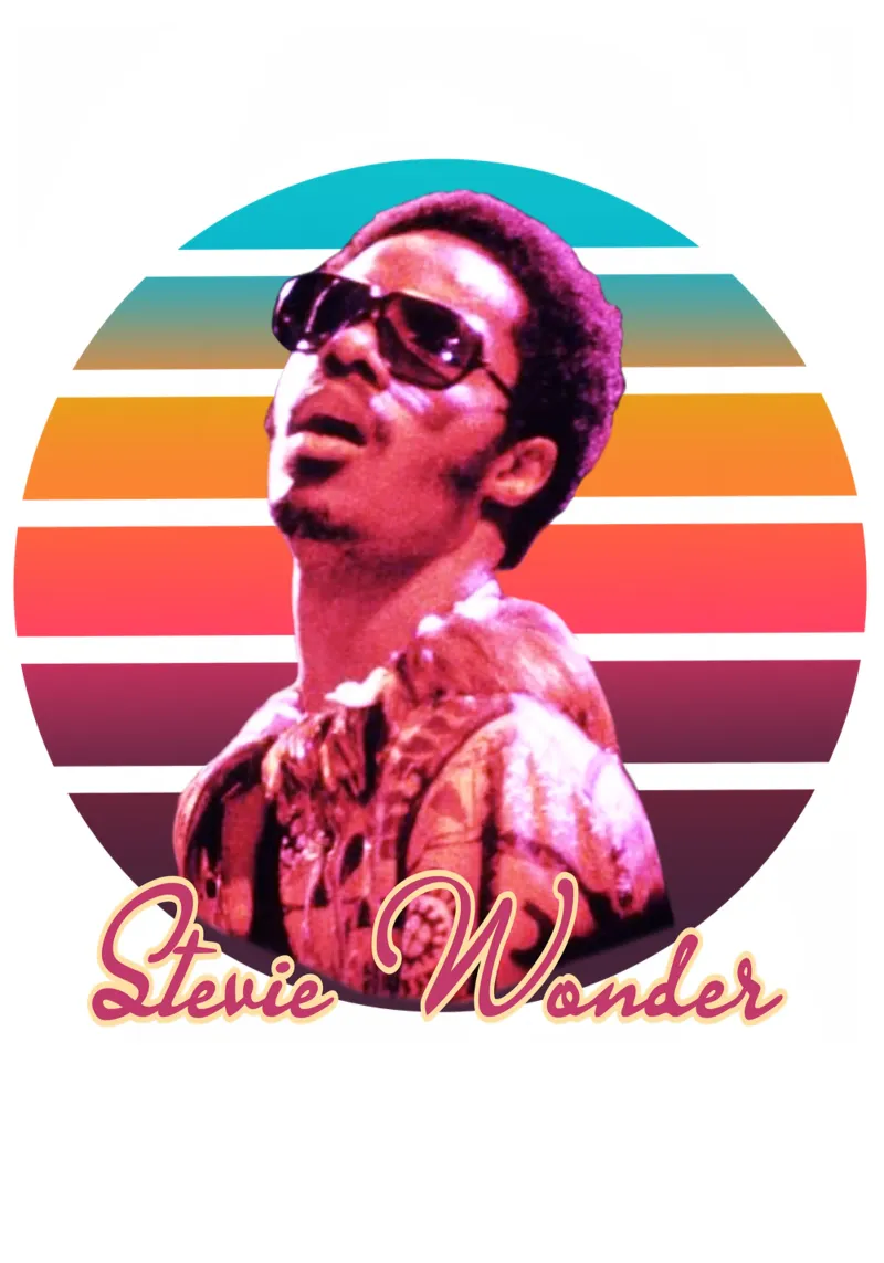 Stevie Wonder vintage style pellicola backlit da Lembayung art