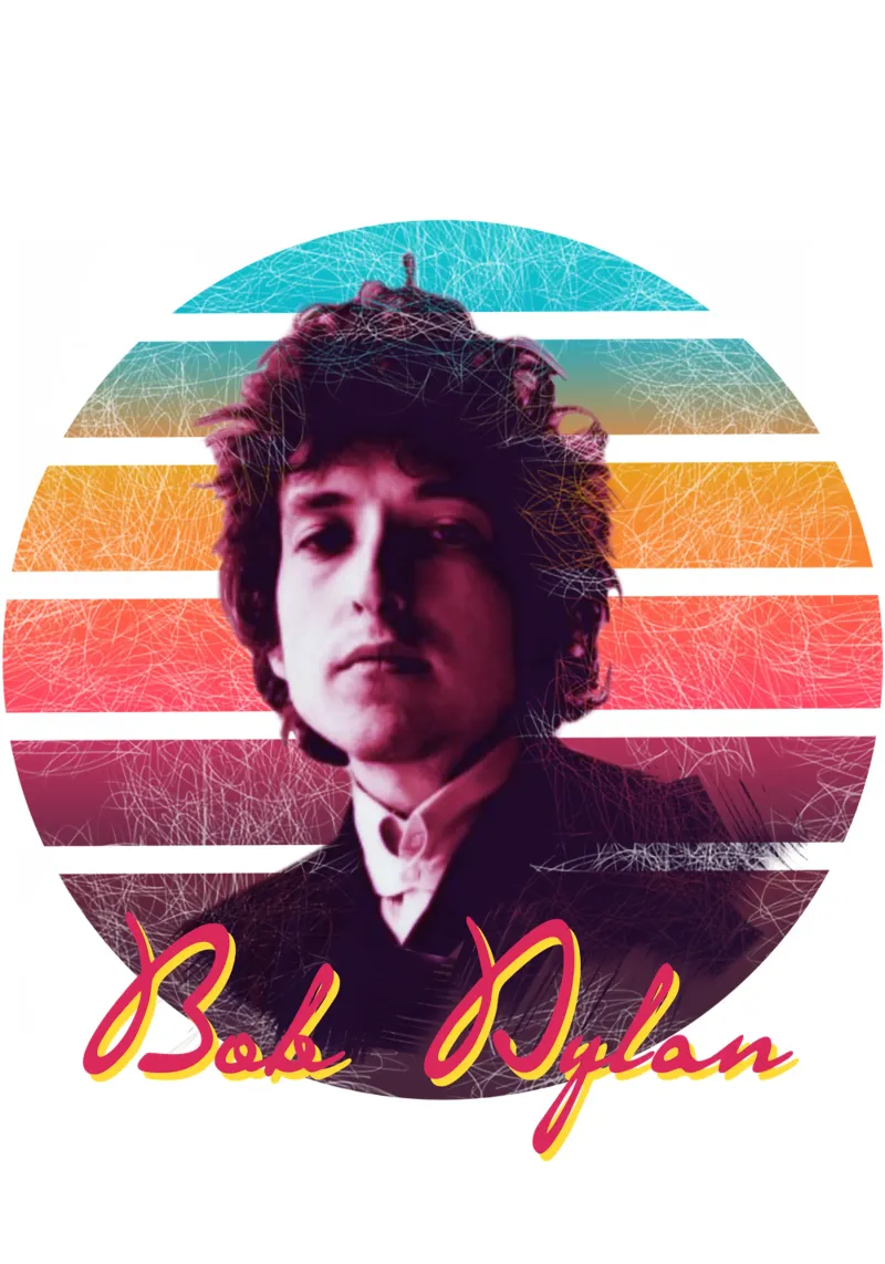 Bob Dylan vintage style pellicola backlit da Lembayung art