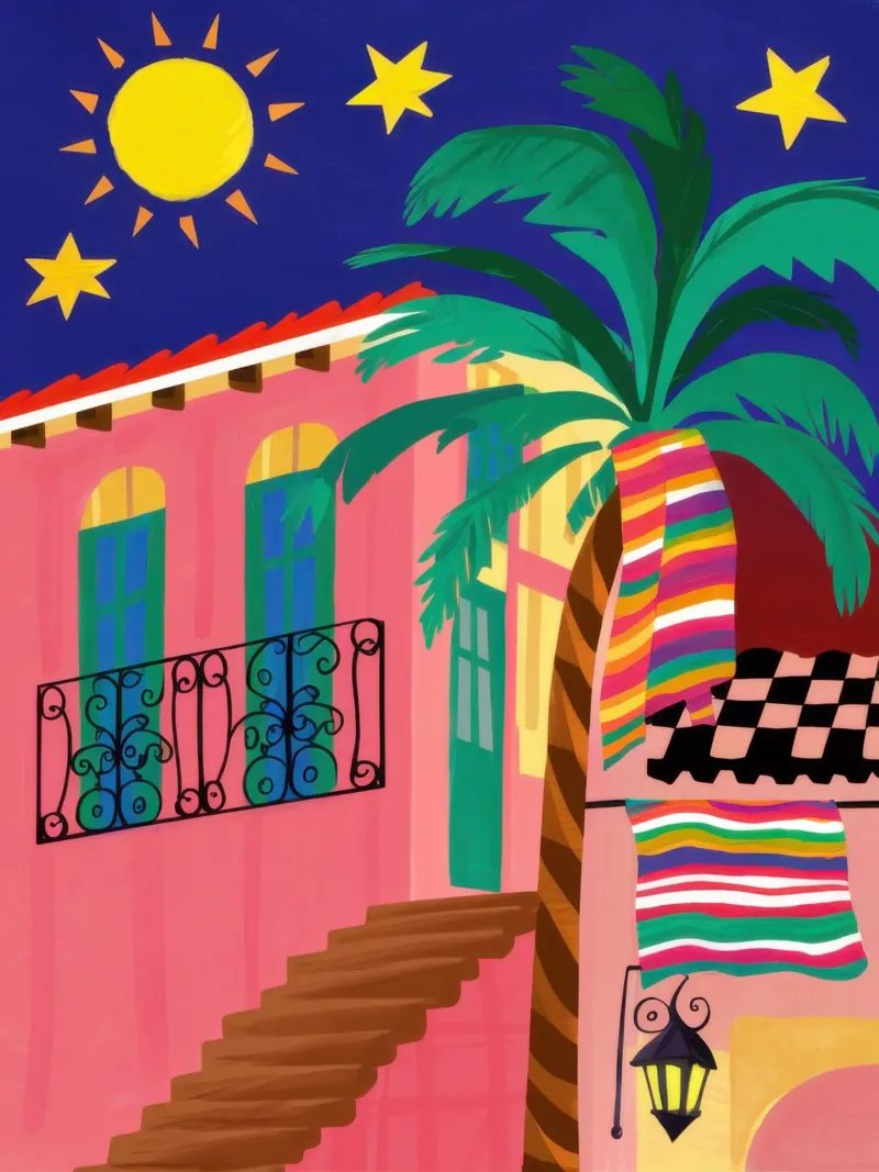Carnival Night Street acrylic glass by Ink Pulse