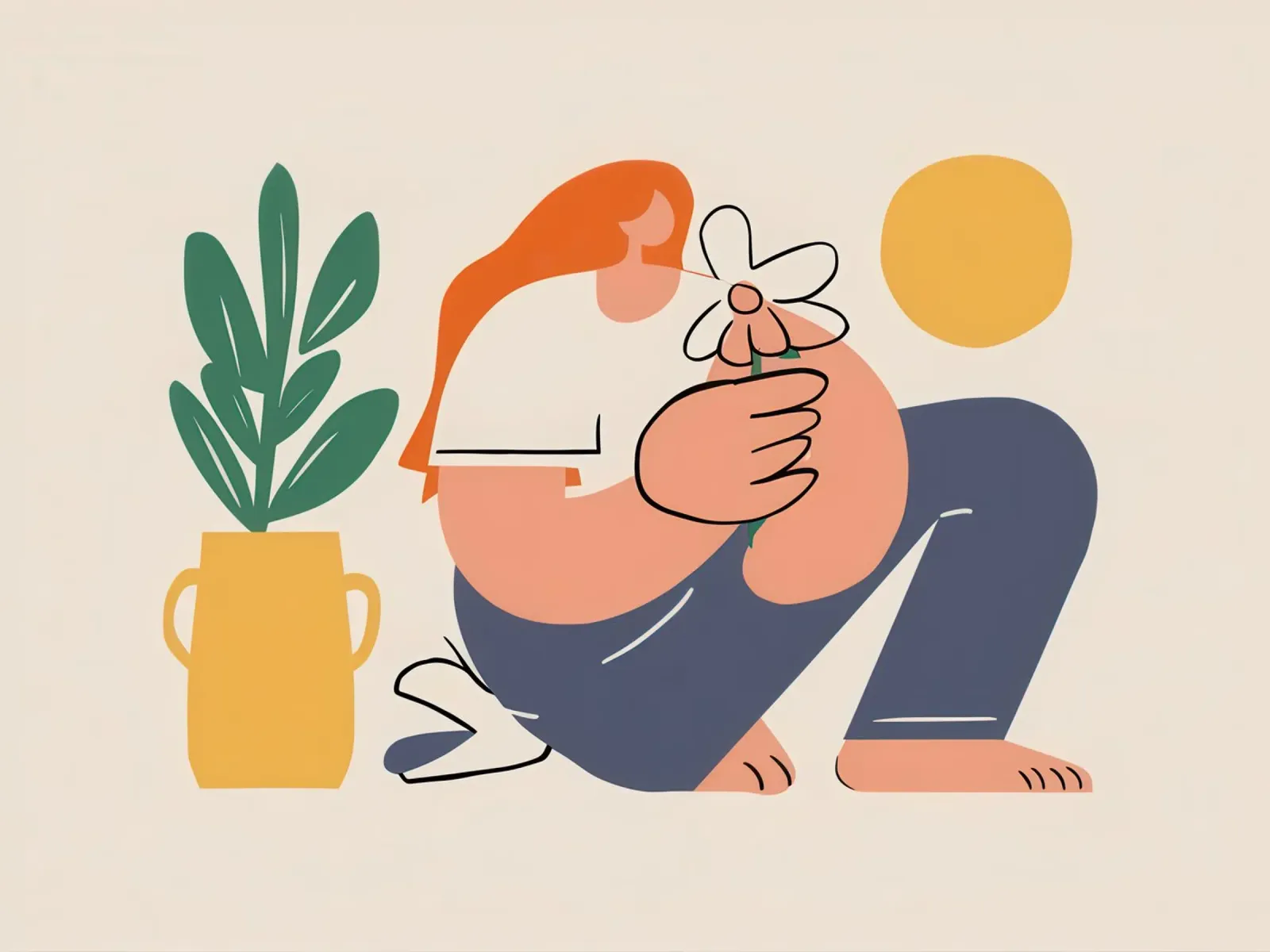 Plant Ouder Omhelzing poster met kunststof frame van Mythy Brush