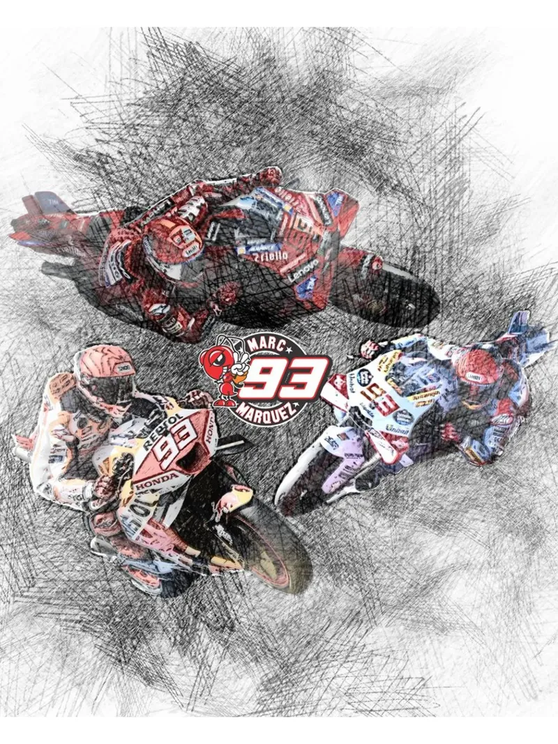 Marc Marquez 93 pellicola backlit da Abasa Inaraya