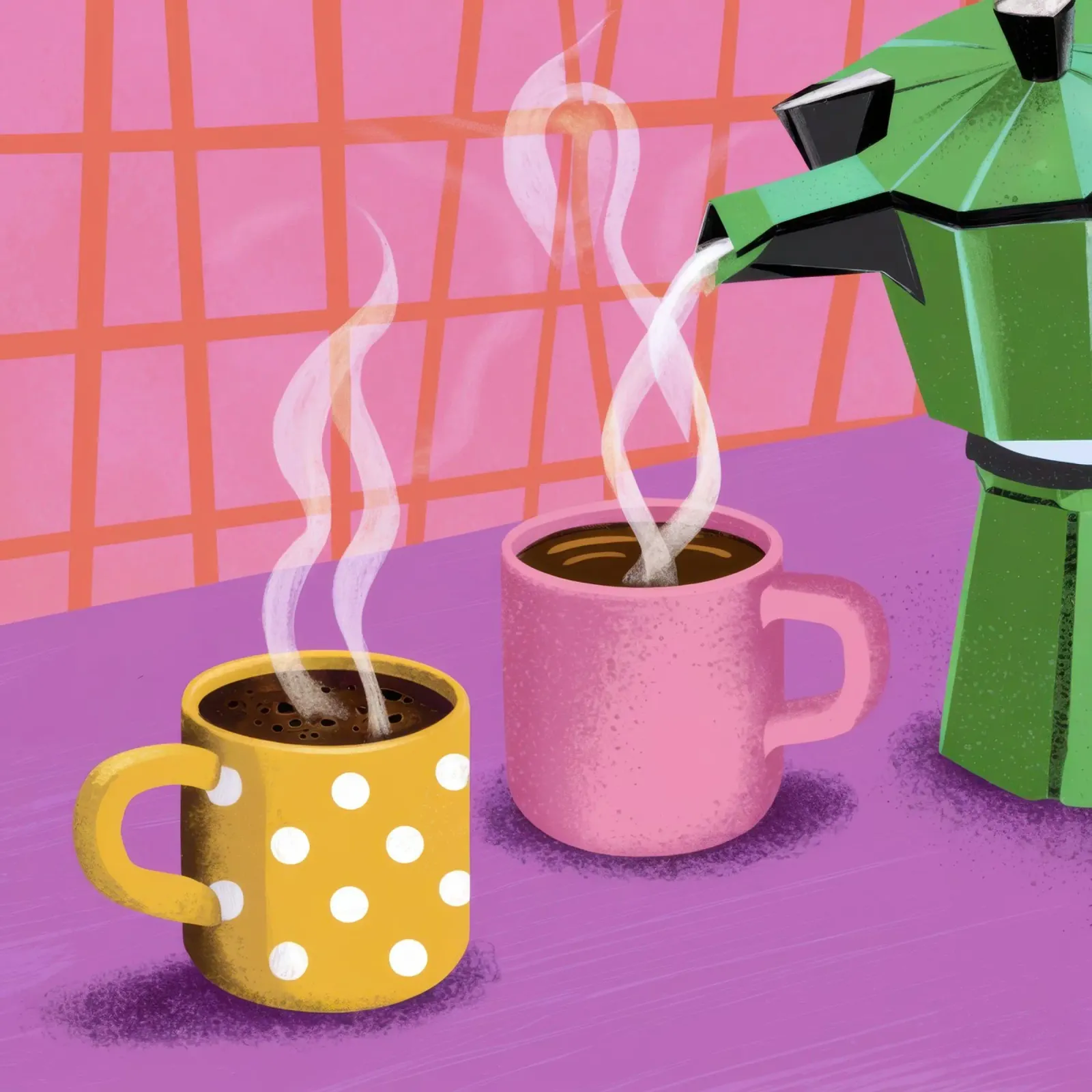 Steaming Moka for Two hahnemühle by Mythy Brush