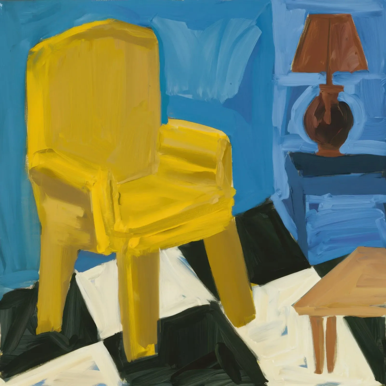 The Yellow Chair canvas by Mythy Brush