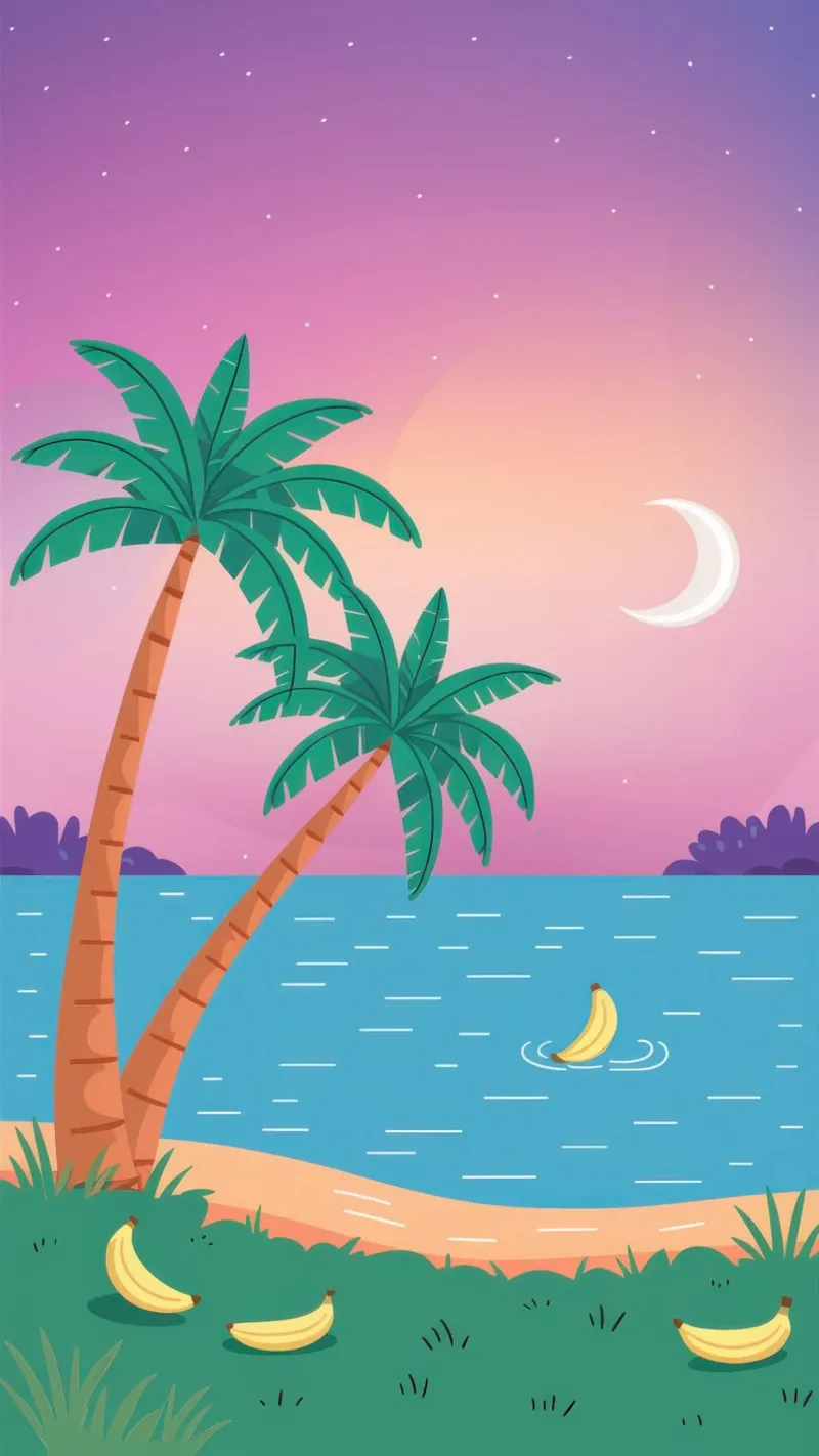 Baia tropicale illuminata dalla luna pellicola backlit da Mythy Brush
