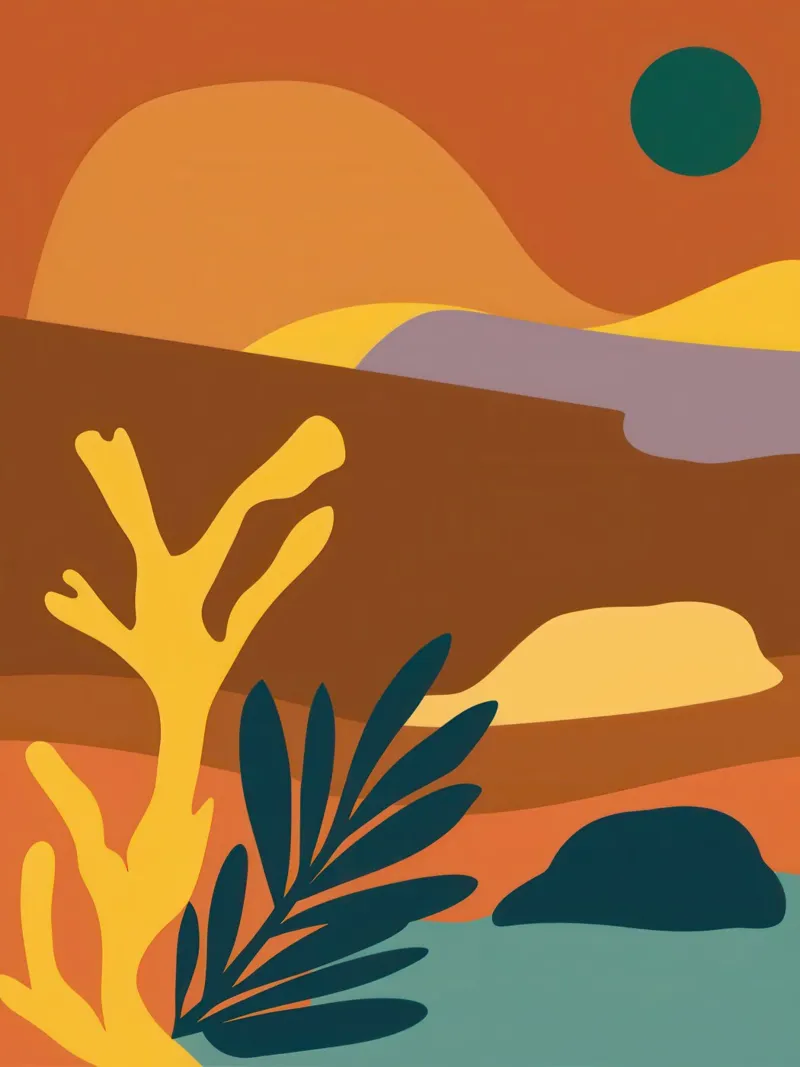 Orizzonte astratto del deserto pellicola backlit da Ink Pulse