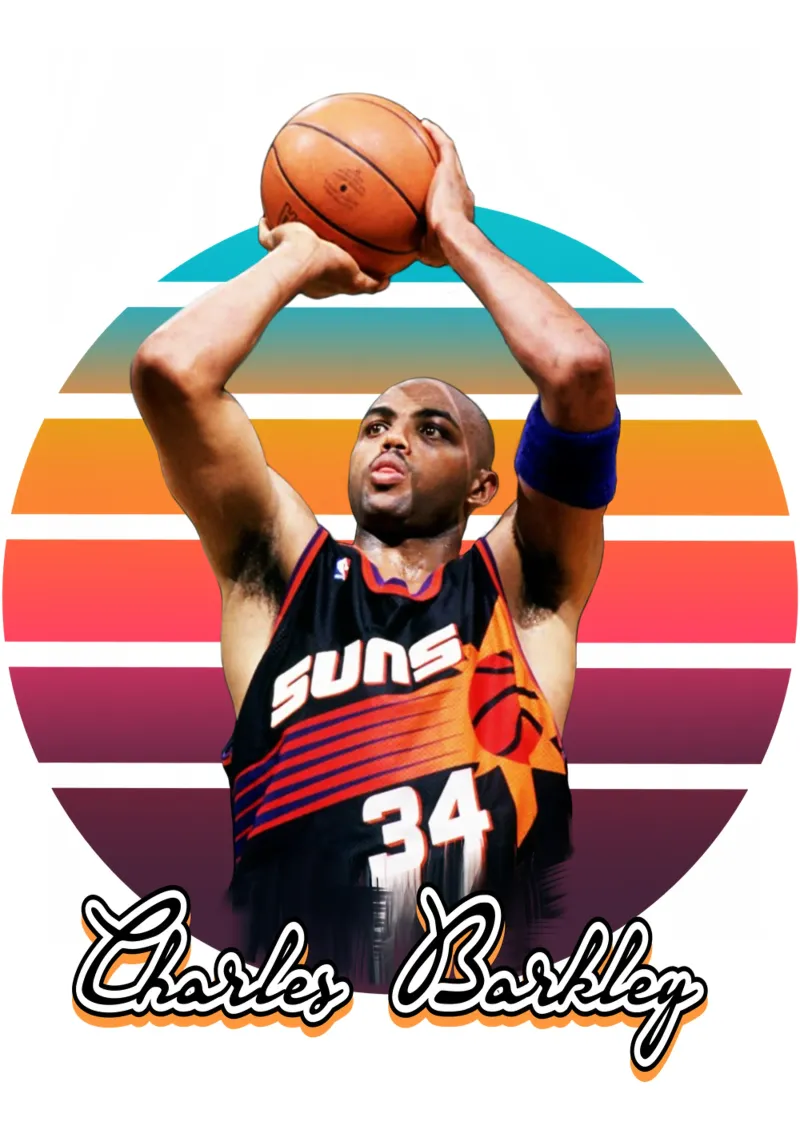 Charles Barkley vintage style pellicola backlit da Lembayung art